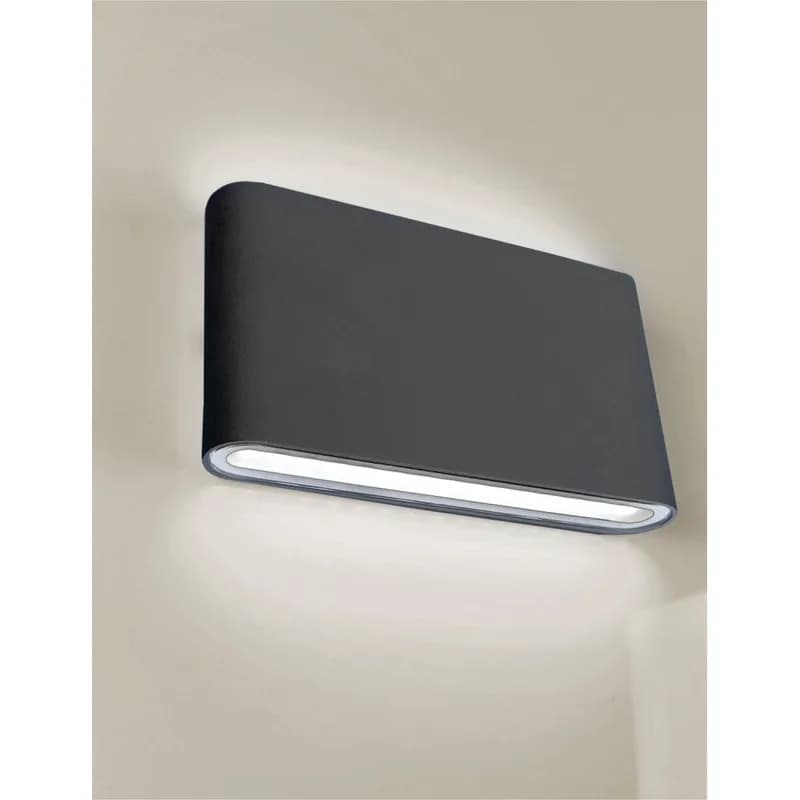 LED OUTDOOR WALL GREY 6W IP65 4000K LG37-0104 LAMBARIO