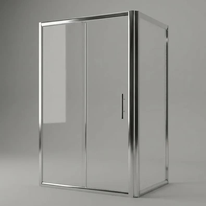 Tuš kabina Veneta 80x120x190cm CLEAR CHROME