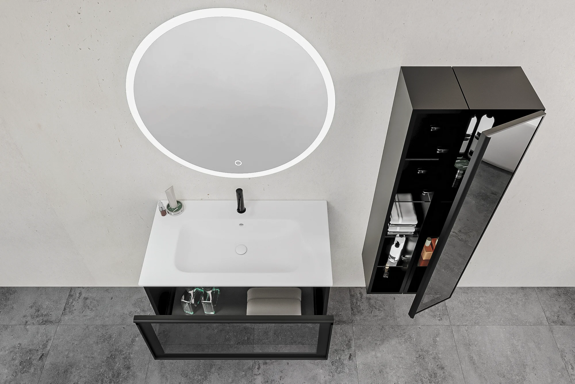 Kupatilski Ormaric Aston Black - Image 3