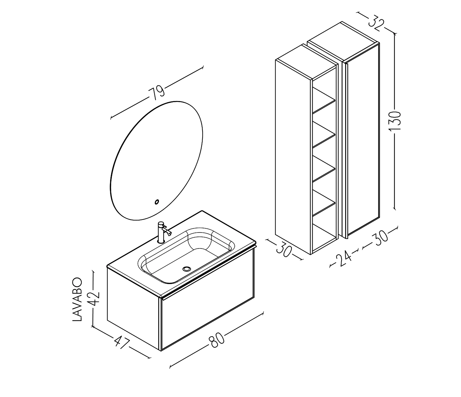 Kupatilski Ormaric Aston Black - Image 2